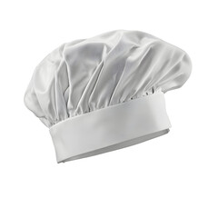 White chef hat isolated on black background