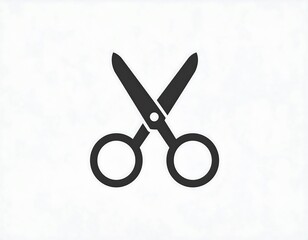 Simple black scissors icon