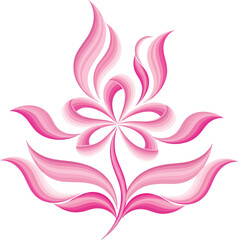 Obraz premium Vector, illustration, pink ribbon like flowers, poster, background