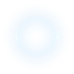 Blue Circular Light Burst Abstract Background PNG with Transparent Overlay for various Design Projects