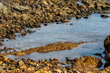 Paisaje en Candas, Asturias, España.