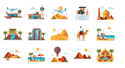 Travel Icons Explore the Wonders of the Desert and Beyond