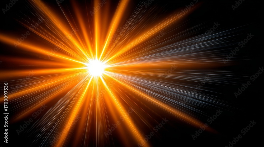 Wall mural radiant sunburst glow with bokeh illumination and bright rays design creating a soft dreamy effect