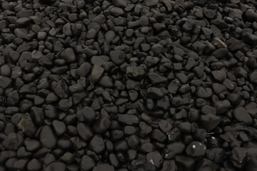Black stone beach