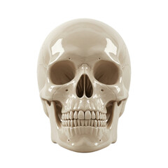 Obraz premium Front View Human Skull Bone Structure Isolated