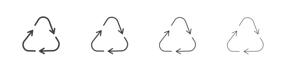 Recycle icons for graphic and web design.