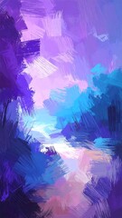 Abstract landscape, vibrant colors