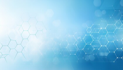 white and light blue medical abstract gradient background with molecules web banner medical background in white and light blue gradient with molecular design science technology and medical concept