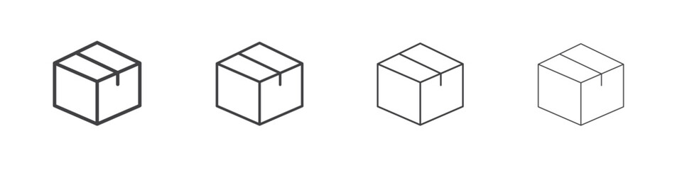 Package icons for graphic and web design.