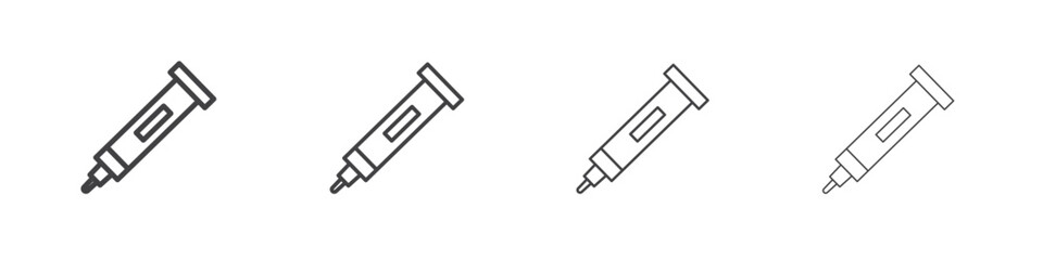 Marker icons for graphic and web design.
