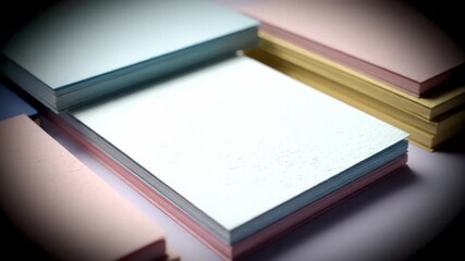Editorial Papercraft Cards with Pastel Shadows