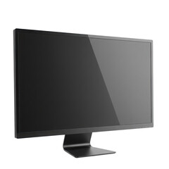 Modern Black Computer Monitor Product Shot with Blank Screen