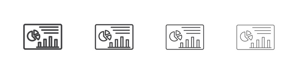 Dashboard icons for graphic and web design.