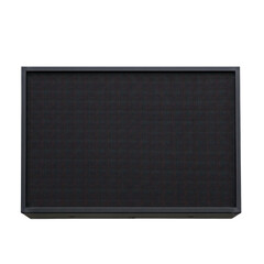 Fototapeta premium Blank Black Rectangular LED Screen Mockup on White Background
