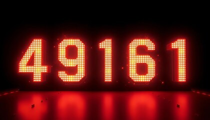 Abstract glowing digital numbers on dark background,   purple,  technology