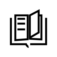 vector illustration of an open book outline icon