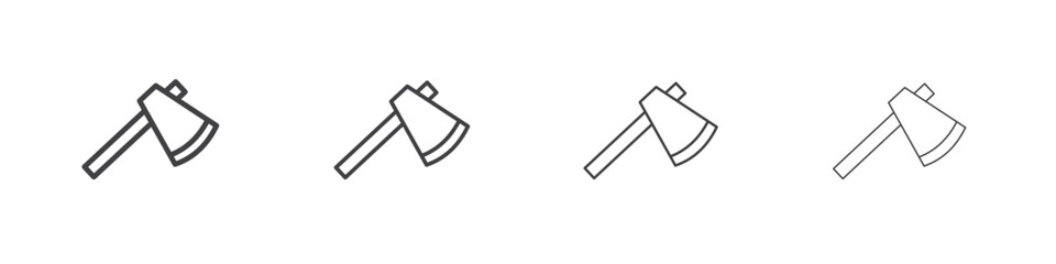 Axe icons for graphic and web design.