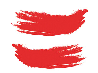 Abstract Red Brush Stroke Design Elements for Artistic Creation