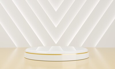 Modern podium With abstract background 