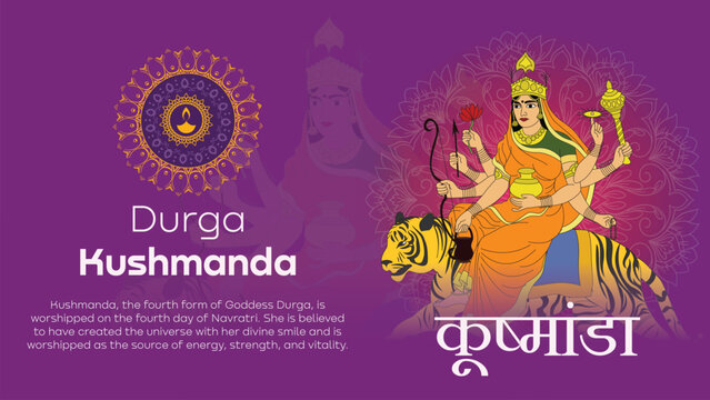 Durga Kushmanda Fourth Form of Goddess Divine Smile and Source of Vitality Navratri Day 4