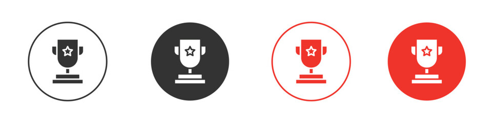 Trophy icon symbol in black. icon design vector stock