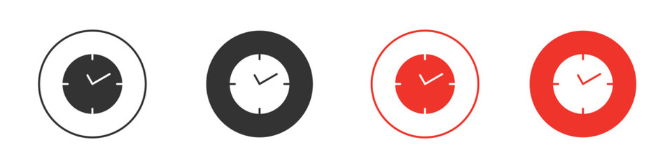 Time icon symbol in black. icon design vector stock