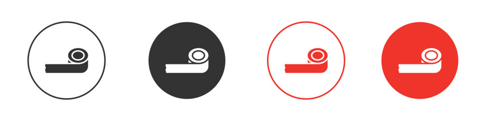 Tape icon symbol in black. icon design vector stock