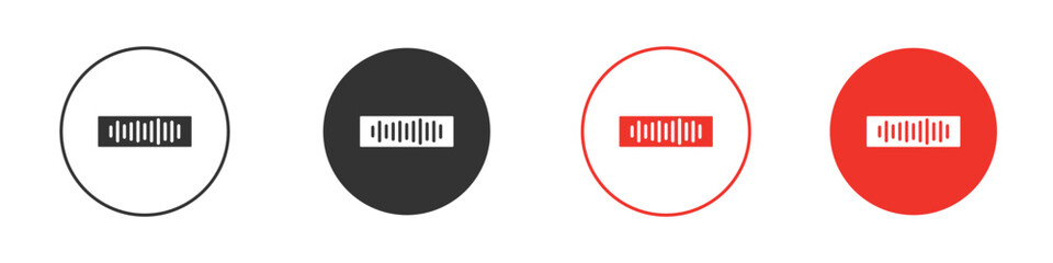 Sound wave icon symbol in black. icon design vector stock