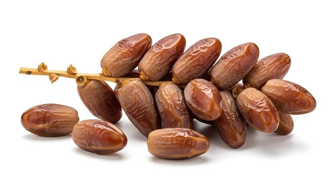 Sweet Dates on Branch Closeup.