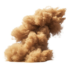Dust cloud explosion  isolated PNG with Transparent Background