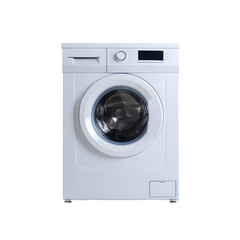 White washing machine isolated on black