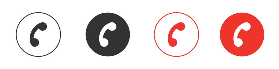 Phone call icon symbol in black. icon design vector stock