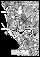Naklejka premium Manila Philippines City Street Map. colorful city paint, watercolor paint background, business urban abstract modern hand paint, abstract city banner