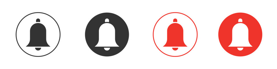 Notification icon symbol in black. icon design vector stock
