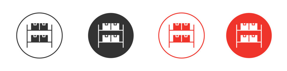 Inventory icon symbol in black. icon design vector stock