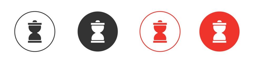Hourglass icon symbol in black. icon design vector stock