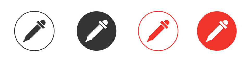 Eye dropper icon symbol in black. icon design vector stock