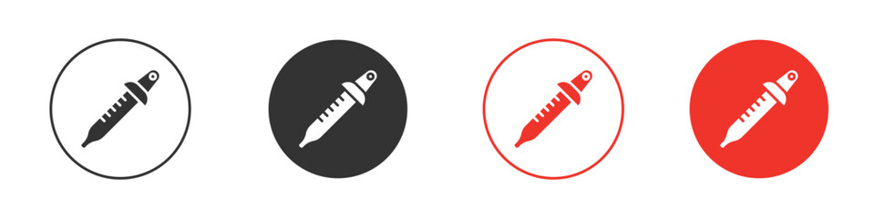 Eye dropper icon symbol in black. icon design vector stock