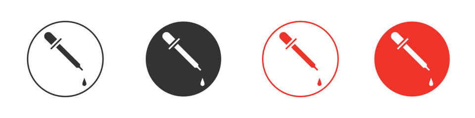 Dropper icon symbol in black. icon design vector stock