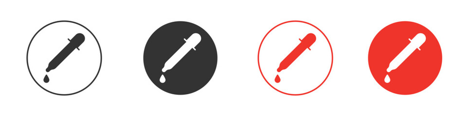 Dropper icon symbol in black. icon design vector stock