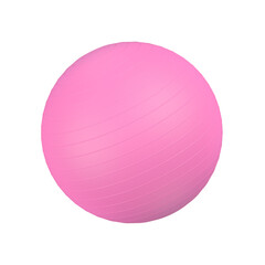 Pink exercise ball. Isolated. 3d illustration.