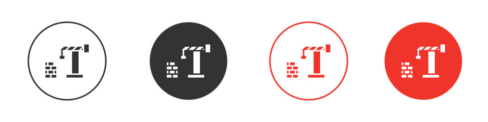 Construction icon symbol in black. icon design vector stock