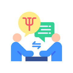 Counseling flat color icon