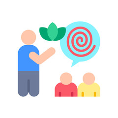 Psychotherapy flat color icon