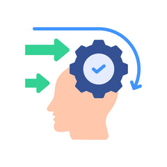 Cognition flat color icon