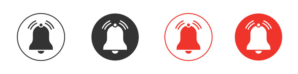 Bell icon symbol in black. icon design vector stock