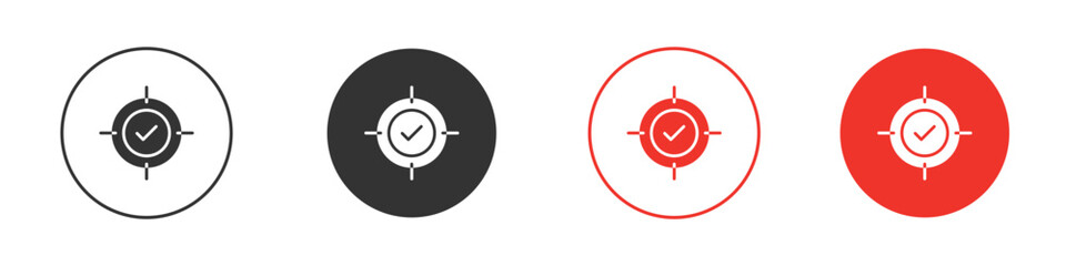 Accuracy icon symbol in black. icon design vector stock