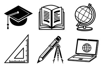 Collection of education and learning icons