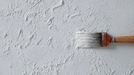 White Gesso Texture with Visible Brush Application