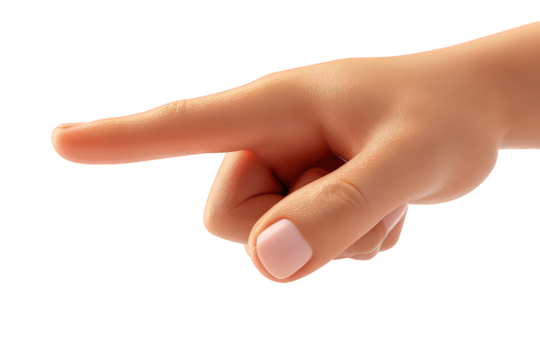 Closeup Hand Pointing Forward